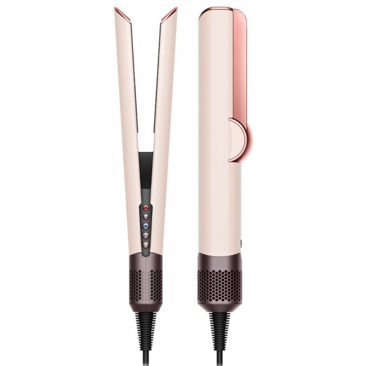 Dyson Airstrait™ 二合一吹風直髮器 (粉霧玫瑰色): 氣流吹乾直髮、智能溫控、LCD螢幕